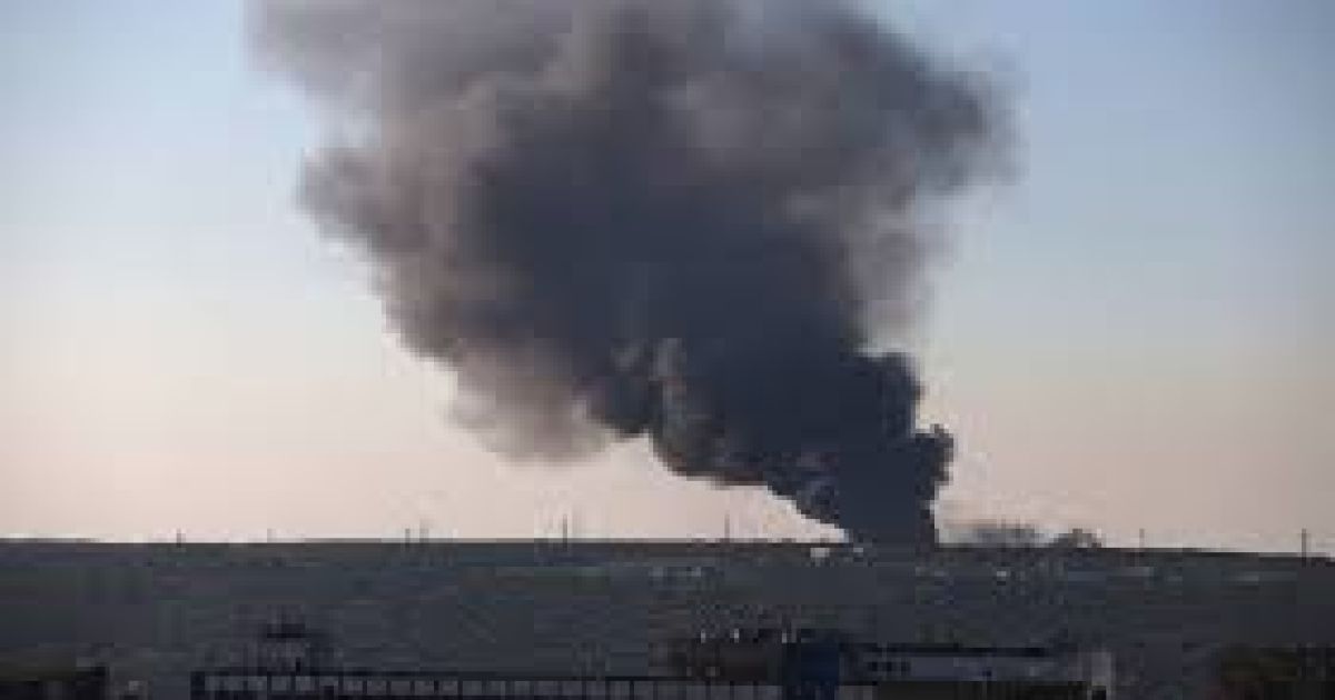Горит склад с боеприпасами